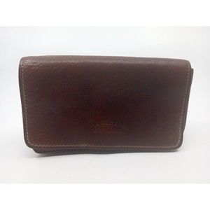 Cuoieria Fiorentina Vintage Clutch Wallet - Brown Genuine Leather - Made Italy